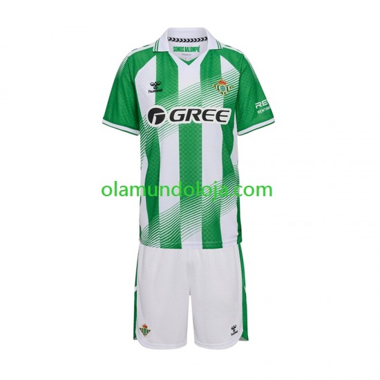 Camisola Real Betis Criança Equipamento Primeiro 2026-2027 Manga Curta